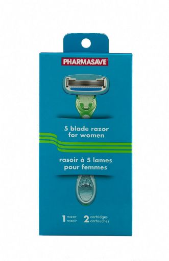 Picture of PHARMASAVE 5 BLADE RAZOR SYSTEM 1+2 - WOMENS